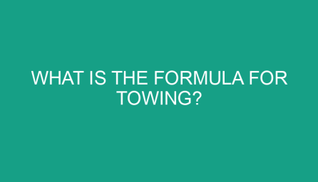 what is the formula for towing 455