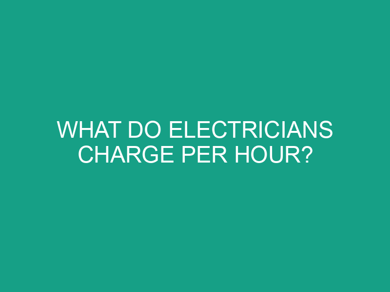 what do electricians charge per hour 468