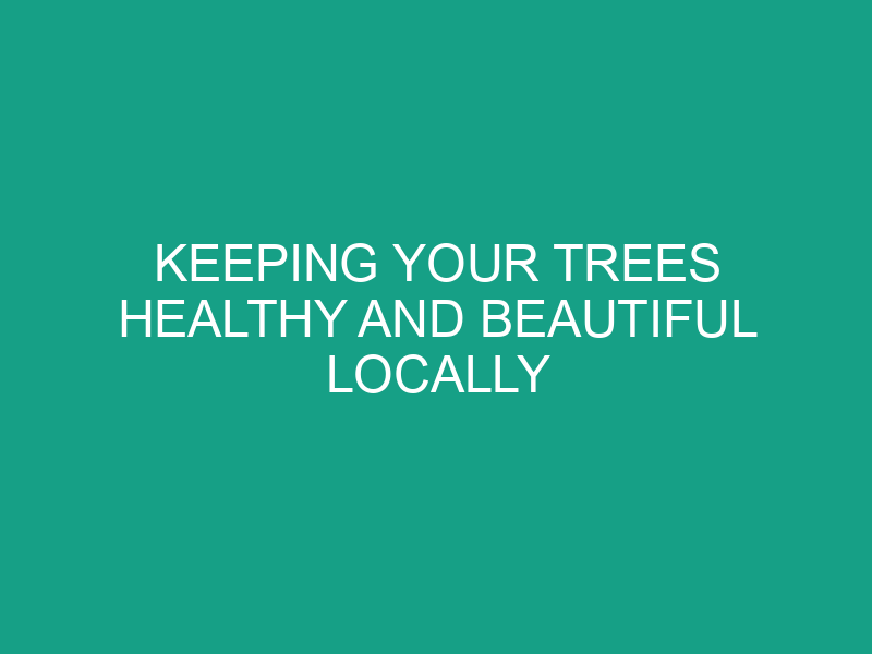 Keeping Your Trees Healthy and Beautiful Locally