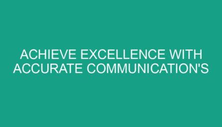 Achieve Excellence with Accurate Communication's Comprehensive Services