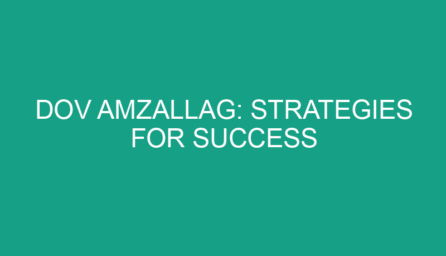 Dov Amzallag: Strategies for Success