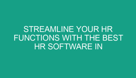 Streamline Your HR Functions with the Best HR Software in Singapore