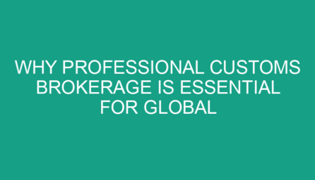 Why Professional Customs Brokerage Is Essential for Global Trade Compliance