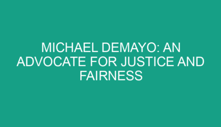 Michael DeMayo: An Advocate for Justice and Fairness