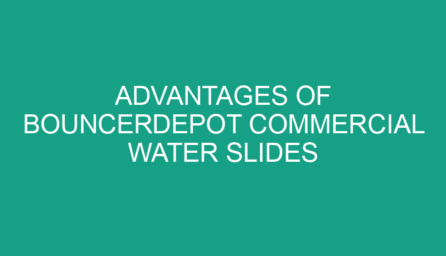 Advantages of BouncerDepot Commercial Water Slides