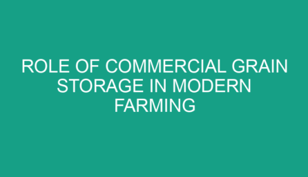 Role of Commercial Grain Storage in Modern Farming