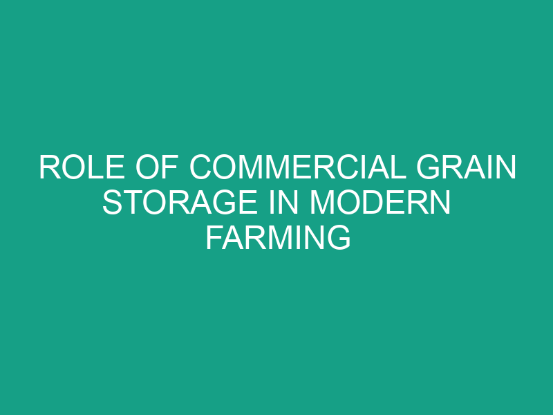 Role of Commercial Grain Storage in Modern Farming