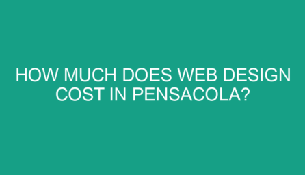 How Much Does Web Design Cost in Pensacola?