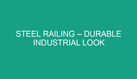 Steel Railing – Durable Industrial Look