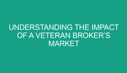 Understanding the Impact of a Veteran Broker’s Market Strategies
